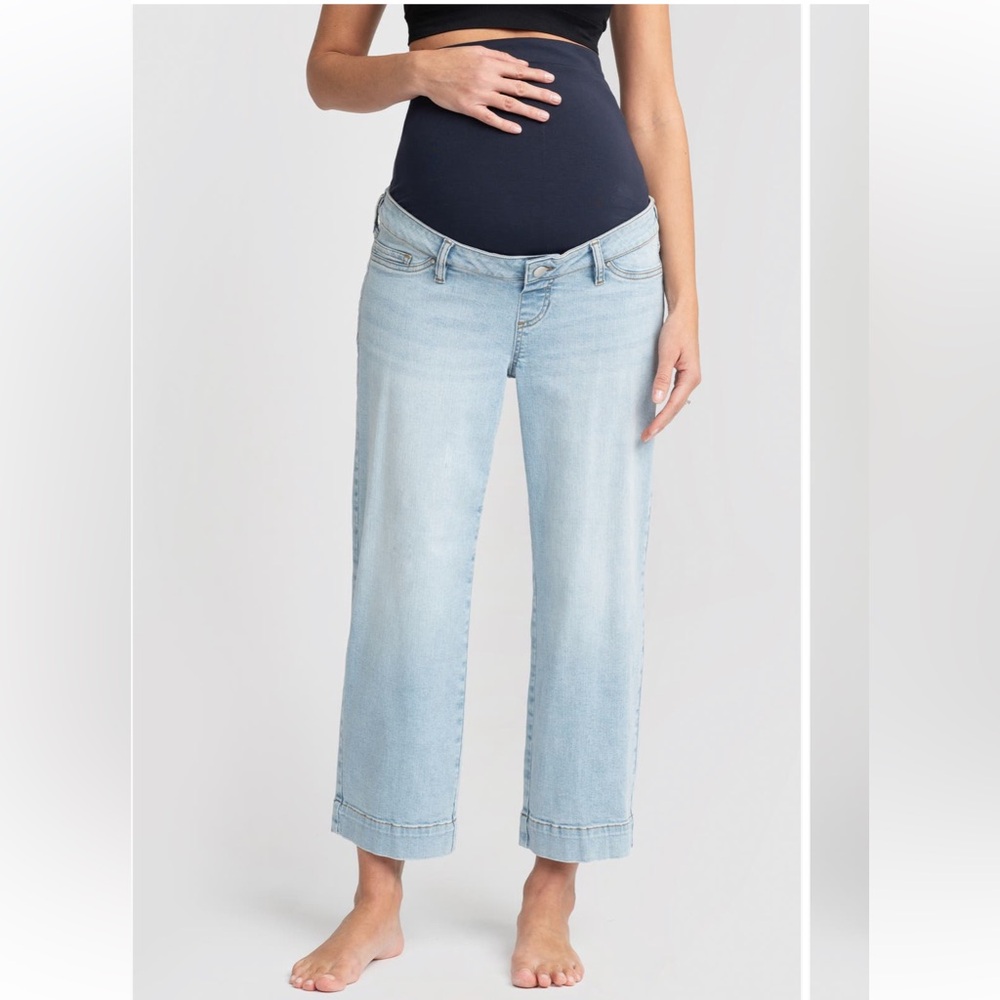 Seraphine Light Wash Straight Leg Maternity Jeans